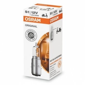 Автолампа S1 BA20d 25 W прозрачная OSRAM 64326