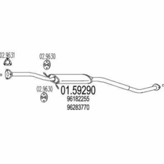 Середня частина вихлопної системи (Резонатор) MTS 01.59290 (фото 1)