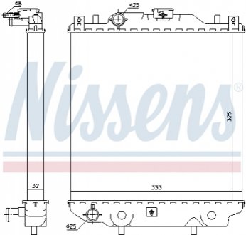 Радиатор, охлаждение двигателя NISSENS 64174A