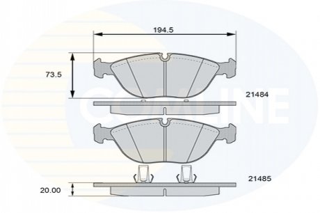 Колодки COMLINE CBP01003 (фото 1)