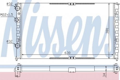 Радиатор воды NISSENS 65290