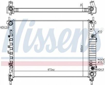 Радіатор OPEL ANTARA (06-) 2.2 CDTi NISSENS 606256 (фото 1)