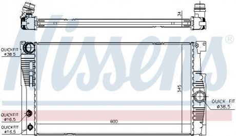 Радіатор охолодження NISSENS 60836