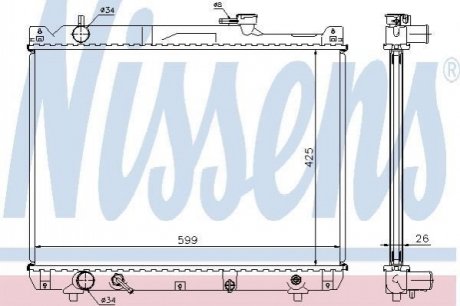 Радиатор SZ ESCUDO(01-)2.7 i V6 24V(+)[OE 17700-52D10] NISSENS 64194A