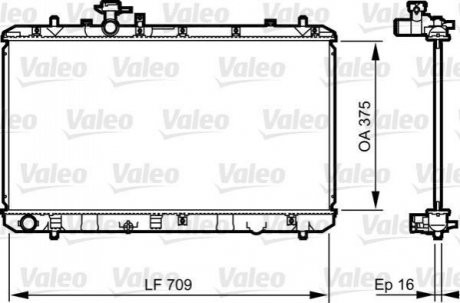 Радиатор охлаждение двигателя Valeo 735407