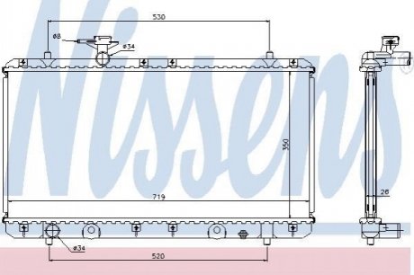 Радiатор NISSENS 64167A