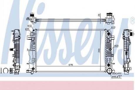 Радіатор DODGE SPRINTER(06-)2.7 CRD(+)[OE 906 500 03 02] NISSENS 67157A