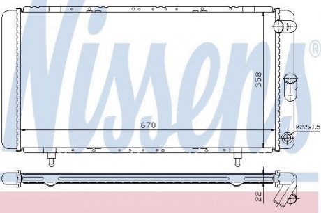 Радіатор RN ESPACE I(84-)2.0(+)[OE 77 00 764 838] NISSENS 63911A