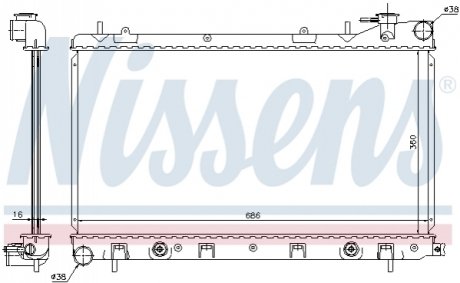 Радіатор SU FORESTER(02-)2.0 i(+)[OE 45111-SA030] NISSENS 67728