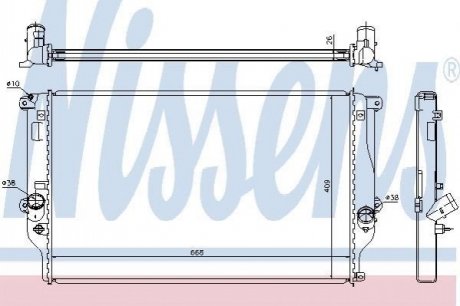 Радиатор охлаждение двигателя NISSENS 64677A