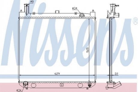 Радиатор. NISSENS 64858A