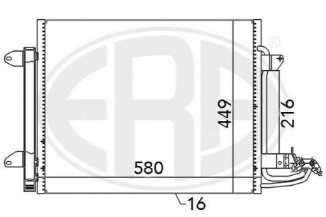 Радiатор ERA 667054