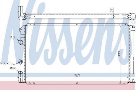 Радіатор NS INTERSTAR(02-)1.9 dCi(+)[OE 77 01 046 210] NISSENS 63936A