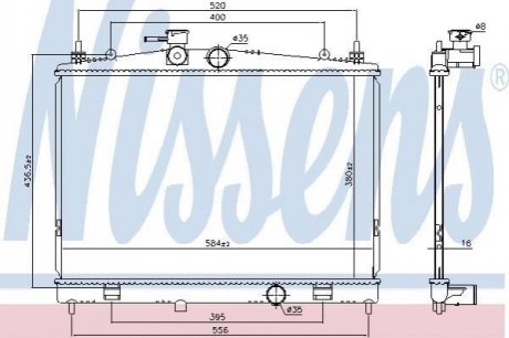 Радіатор охолодження NISSENS 68735