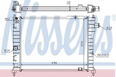 Радіатор OP ASCONA C(81-)2.0 i(+)[OE 1300 015] NISSENS 63062A