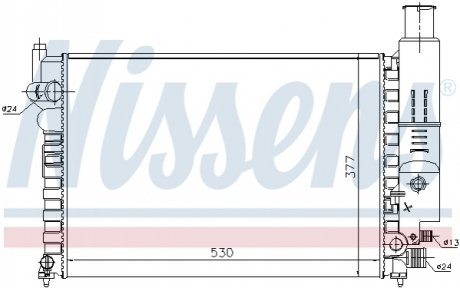 Радиатор CN XM(89-)2.0(+)[OE 1301.A1] NISSENS 61230