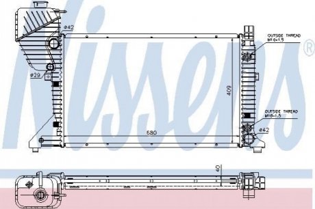 Радіатор DODGE SPRINTER(03-)2500(+)[OE 5104117AA] NISSENS 62597A