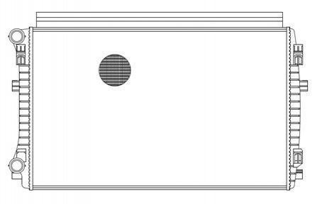 Радиатор охлаждения Octavia A7 1.4TSi/1.6TDi/2.0TDi (13-)/Golf VII 1.4TSi/1.2TSi (12-) АКПП/МКПП (LR LUZAR LRc 18EM