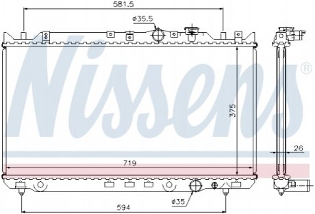 Радiатор NISSENS 62482A