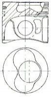 Поршень в комплекті на 1 циліндр, STD NURAL 87-501500-00