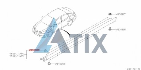 Кліпса SUBARU 909130088 (фото 1)