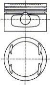 Поршень в комплекті на 1 циліндр, STD NURAL 87-522700-00