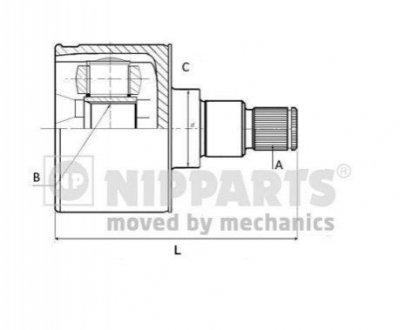 Шрус наружный комплект (с кольцом abs) NIPPARTS J2831136