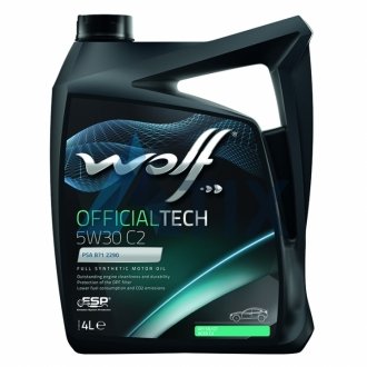 Масло моторное Officialtech C2 5W-30 (4 л) Wolf 8309014