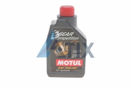 Трансмиссионное масло Gear Competition GL-5 75W-140 синтетическое 1 л MOTUL 823501