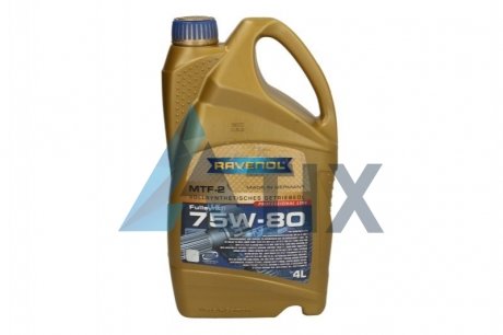 Трансмиссионное масло MTF-2 GL-4 MT-1 75W-80 синтетическое 4 л RAVENOL 1221103004