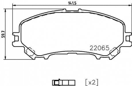 Колодки тормозные дисковые, комплект HELLA 8DB355021861