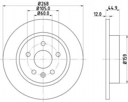 Тормозной диск HELLA 8DD355116581