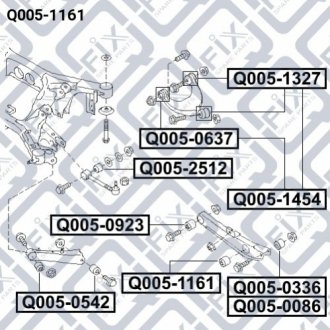 Сайлентблок задн. поперечн. тяги Q-fix Q0051161