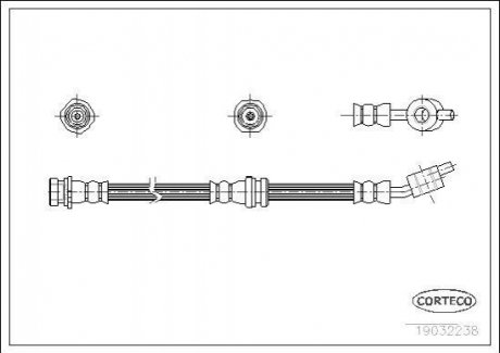 Шланг гальмівний CORTECO 19032238