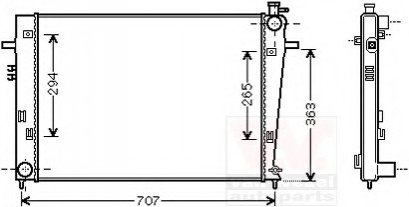 Радіатор охолодження TUCSON/SPORT.20CRDi MT 06- Van Wezel 82002204 (фото 1)