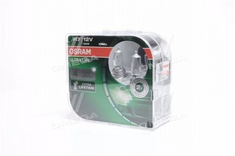 Лампа фарна H7 12V 55W PX26d ULTRA LIFE (компл.) (вир-во) OSRAM 64210ULT-HCB-DUO