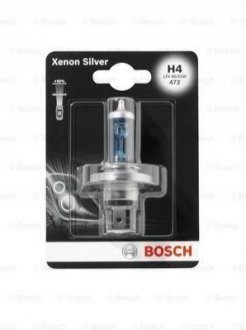 ЛАМПА H4 XENON SILVER 12V 55 W БЛИСТЕР BOSCH 1 987 301 068 (фото 1)