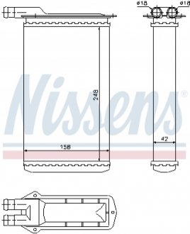 Теплообменник, отопление салона NISSENS 71942