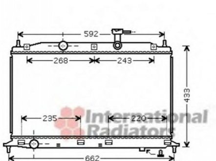 Радиатор охлаждения ACCENT3/VERNA3 14/16 05- Van Wezel 82002188 (фото 1)