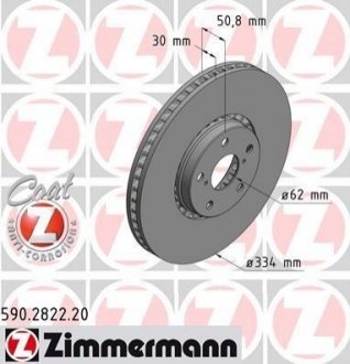 Тормозной диск ZIMMERMANN 590282220