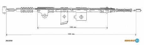 Трос ручного гальма ADRIAUTO 28.0250