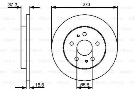 Тормозной диск BOSCH 0986479432 (фото 1)