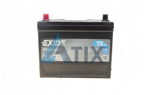 Аккумулятор EXIDE EA755 (фото 1)