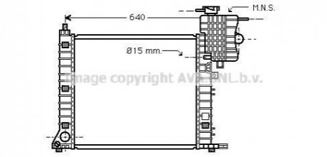 Радіатор охолодження MERCEDES VITO I W638 (96-) (AVA) AVA COOLING MSA2264