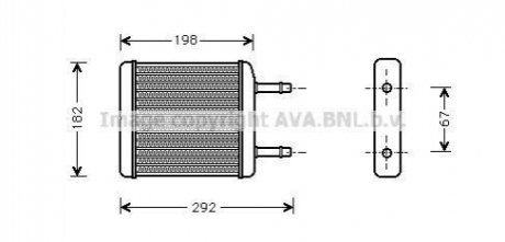 Радиатор отопителя DAEWOO MATIZ 0.8 MT/AT 98-(AVA) AVA COOLING DWA6024