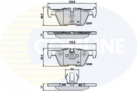 Колодки bmw 1 series 10-3 series 11-4 series 13-x3 10- COMLINE CBP02131