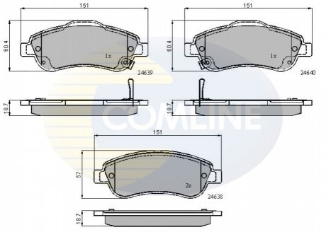 - Гальмівні колодки до дисків COMLINE CBP31705 (фото 1)