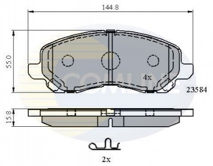 - Гальмівні колодки до дисків COMLINE CBP31256