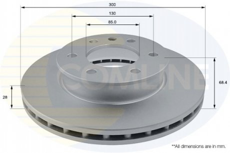 ДИСК ТОРМ VW CRAFTER 30353050 25TDI 06 ПЕР ВЕ COMLINE ADC1640V