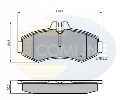 - Гальмівні колодки до дисків COMLINE CBP0480 (фото 1)